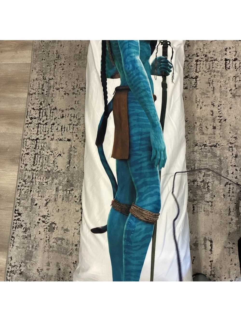Blue Avatar Character Body Pillow Cover